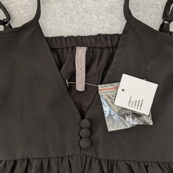 NWT Urban Outfitters Agatha Ruffled Babydoll Dress Black XS - Picture 5 of 9